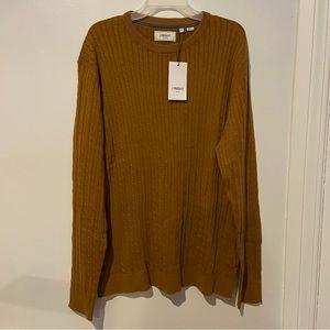 Produkt Men’s XXL fine cable knit sweater pumpkin colour